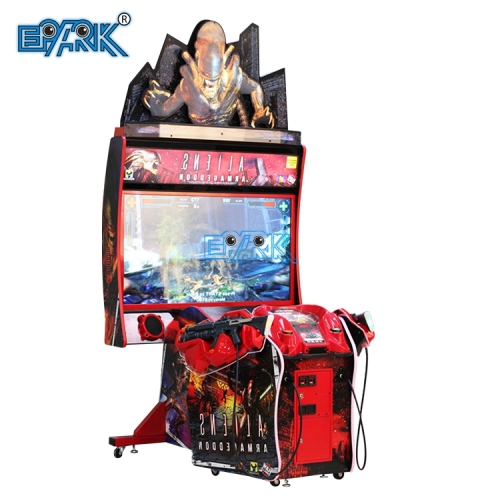 Factory Wholesale Indoor Amusement Zone Coin Operated Video Game Simulator Aliens Armageddon Shooting Arcade Machine Game