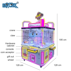 Prize Doll Arcade Crane Claw Machine Dream Star Arcade Coin Operated Four Players Doll Machine