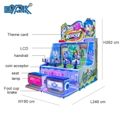 Coin Operated Kids Water Shooting Arcade Machine For Amusement Park Water 4 Player Rescue Water Shooting Machine Game