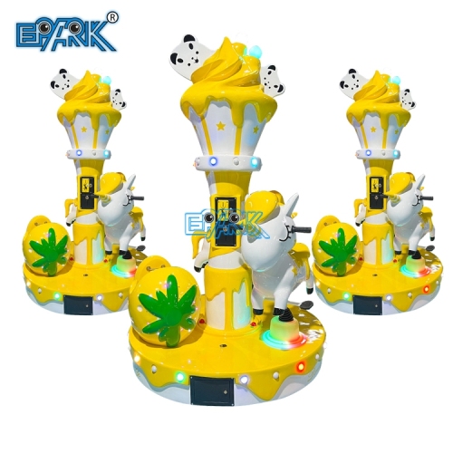 Factory Price Coin Operated Mini Electric Carousel For Amusement Park Sale 3 Seats Small Carousel