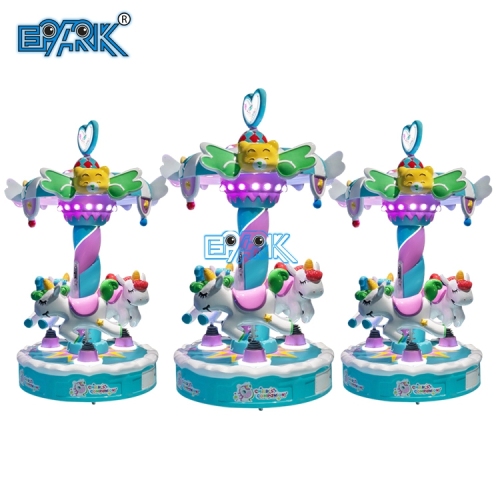 Amusement park ride 3/6 seats mini carousel for kids