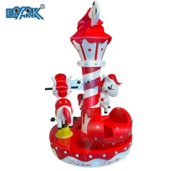 Outdoor Indoor Amusement Park Merry Go Round Kiddie Horses Ice Cream Three People Carousel Rides