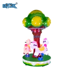 Game Machine Supplier Factory Price Coin Operated Mini Electric Carousel For Amusement Park sale 3 Seats Small Carousel