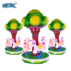 Game Machine Supplier Factory Price Coin Operated Mini Electric Carousel For Amusement Park sale 3 Seats Small Carousel