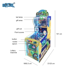 Coin Operated Arcade Indoor Amusement Bee Hero Lottery Ticket Redemption Game Machine For Sale