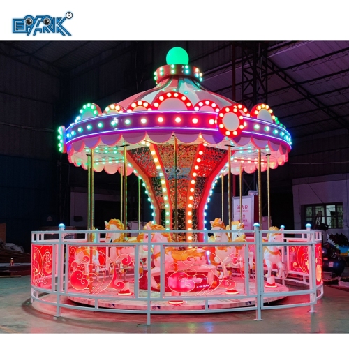 Amusement park ride 3/6 seats mini carousel for kids