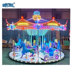 Commercial Entertainment Equipment Fiberglass Merry Go Around Kids Electric Merry Go Round Carousel