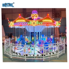 Commercial Entertainment Equipment Fiberglass Merry Go Around Kids Electric Merry Go Round Carousel