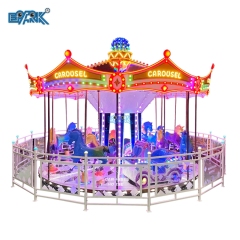 Commercial Entertainment Equipment Fiberglass Merry Go Around Kids Electric Merry Go Round Carousel