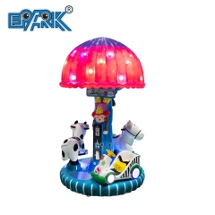 3 Seats Carousel Fiberglass Amusement Kiddie Rides Coin Operated Kids Ride on Machine Indoor Supermarket