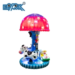 3 Seats Carousel Fiberglass Amusement Kiddie Rides Coin Operated Kids Ride on Machine Indoor Supermarket
