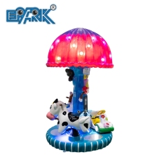 3 Seats Carousel Fiberglass Amusement Kiddie Rides Coin Operated Kids Ride on Machine Indoor Supermarket