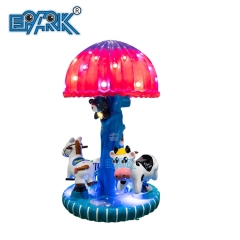 3 Seats Carousel Fiberglass Amusement Kiddie Rides Coin Operated Kids Ride on Machine Indoor Supermarket
