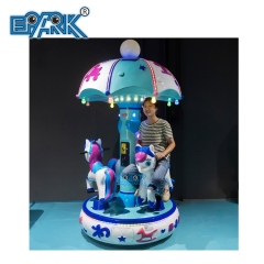 Coin Operated Kiddie Rides Mini Carousel 3 People Merry Go Round for Sale Kiddie Horse Carousel Ride