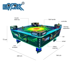 Coin Operated 6ft Electric Air Hockey Table Arcade Game Machines Automatic Serve Hockey Table For 4 Players