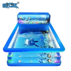 Indoor Amusement Games Machines Transparent Fishing Pond Pool With Fish Rods Indoor Playground Equipment