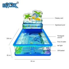 Indoor Amusement Games Machines Transparent Fishing Pond Pool With Fish Rods Indoor Playground Equipment