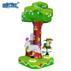 3 Seats Kids Mini Merry Go Round Indoor Coin Operated Kiddie Mini Carousel Ride