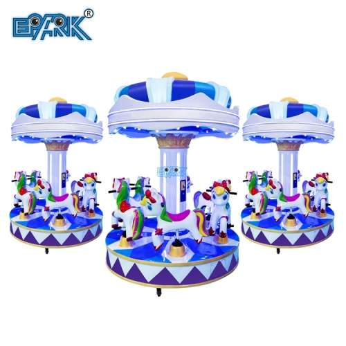 Amusement park ride 3/6 seats mini carousel for kids