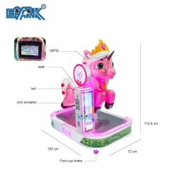 New Design Cute Horse Kiddie Ride Machine Coin-Operated Swing Ride for Kids