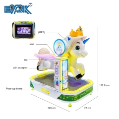 New Design Cute Horse Kiddie Ride Machine Coin-Operated Swing Ride for Kids