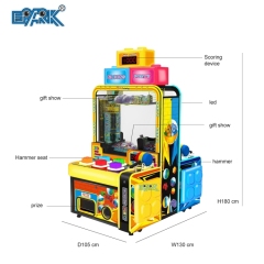 Coin Operated Game Building Block Party Hammer Game Machine For Kids