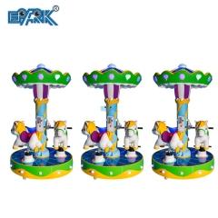 Amusement Park Rides Merry Go Round Christmas Mini Carrusel 3 Players Carousel Ride For Kids