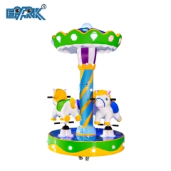Amusement Park Rides Merry Go Round Christmas Mini Carrusel 3 Players Carousel Ride For Kids