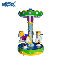 Amusement Park Rides Merry Go Round Christmas Mini Carrusel 3 Players Carousel Ride For Kids