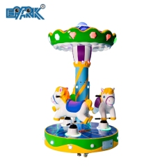 Amusement Park Rides Merry Go Round Christmas Mini Carrusel 3 Players Carousel Ride For Kids