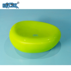 Fiberglass Casual Seat Shopping Mall Outdoor Pebble Stool Landscape Park Oval Artificial Stone Rest Chair