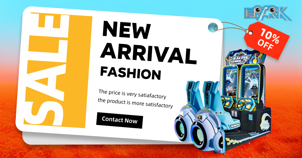 Two-Player Racing Game for Arcades and Amusement Parks