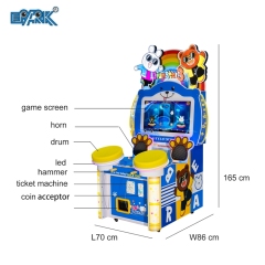 Coin Operated Snare Drum Kid Arcade Video Game Machine