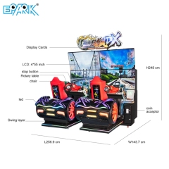 Double 4K LCD Coin Operated Racing Game Machine