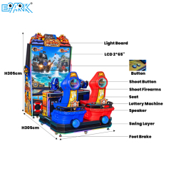 Pirate Shooting Arcade Game with Dual 65 Inch Screens