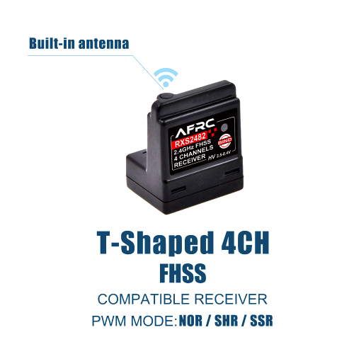 AFRC RXS2482 T-Shaped 4CH Compatible Receiver For SANWA FH3/FH4T