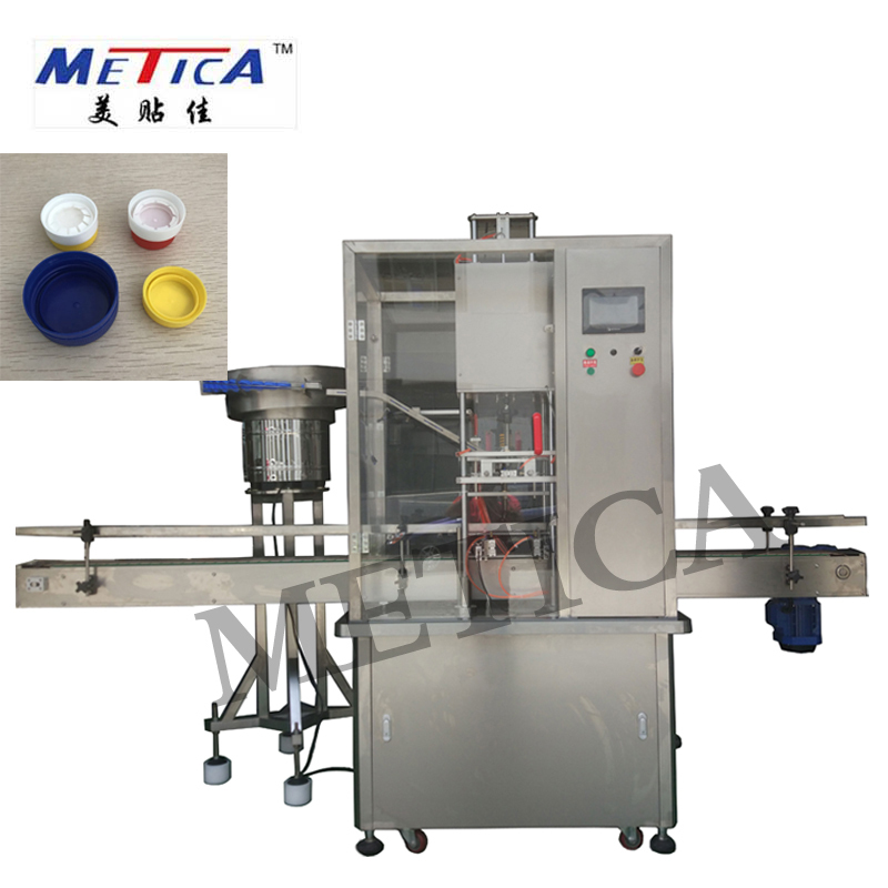 Automatic Linear Capping Machine With Cap Feeder for Cap with larger diameter