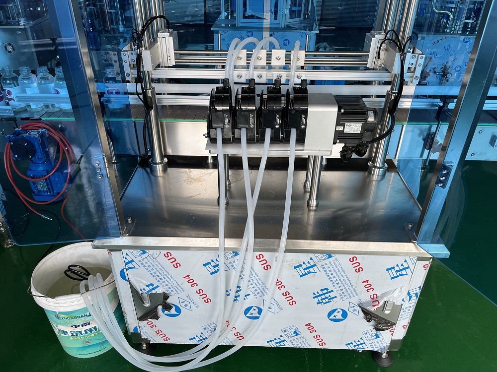 Automatic peristaltic pump filling machine for liquid products