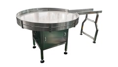Auto glass/plastic bottle feeder and turn table