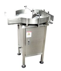 Auto glass/plastic bottle feeder and turn table