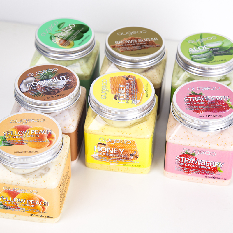 350ml abrasive whitening augeas face avocado body scrub