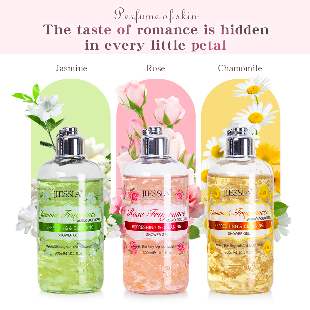 wholesale 300ml jasmine fragrance whitening shower gel