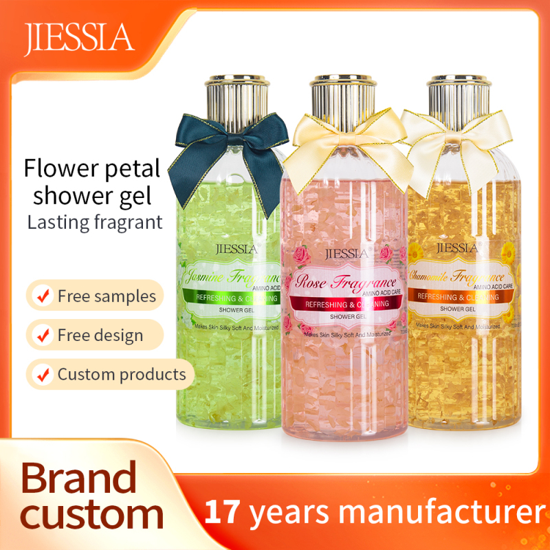 wholesale 750ml chamomile fragrance whitening shower gel