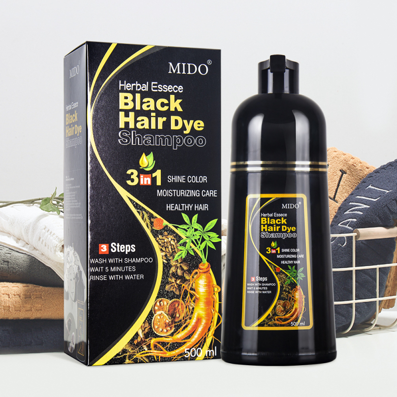 Mido herbal 500ml hair dye shampoo