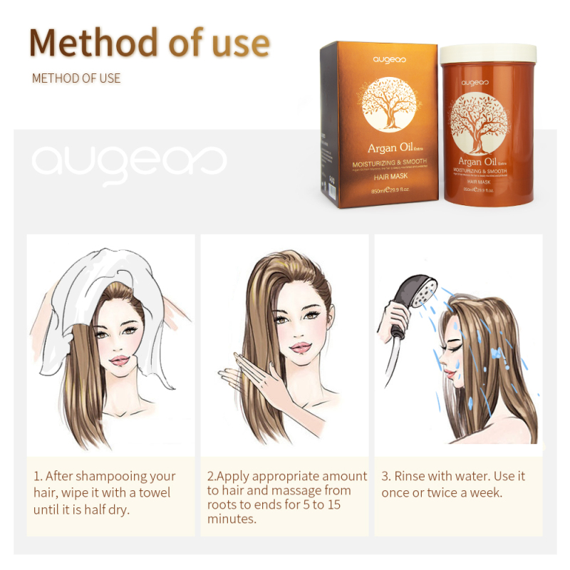 850ml private label wholesale augeas argan oil hair mask