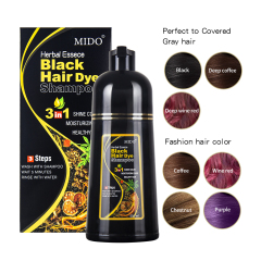 Mido herbal 500ml hair dye shampoo