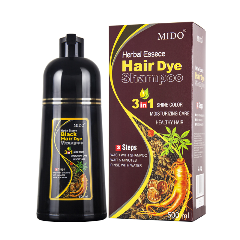 Mido herbal 500ml hair dye shampoo