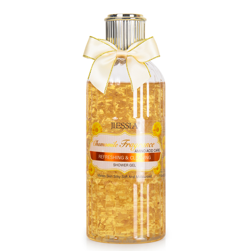 wholesale 750ml chamomile fragrance whitening shower gel