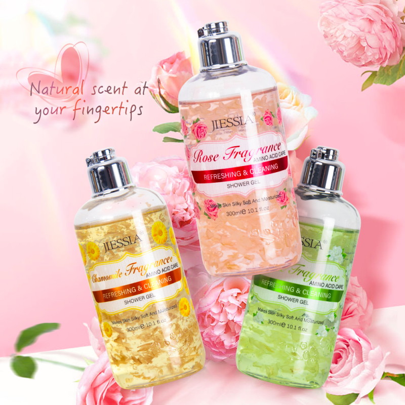 wholesale 300ml rose fragrance whitening shower gel