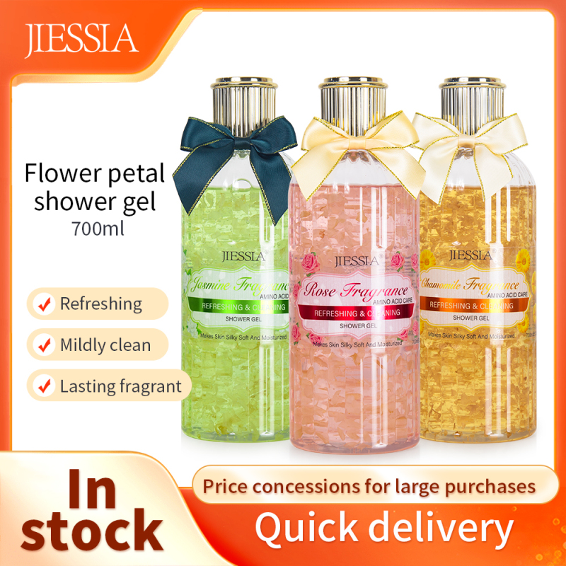 wholesale 750ml jasmine fragrance whitening shower gel
